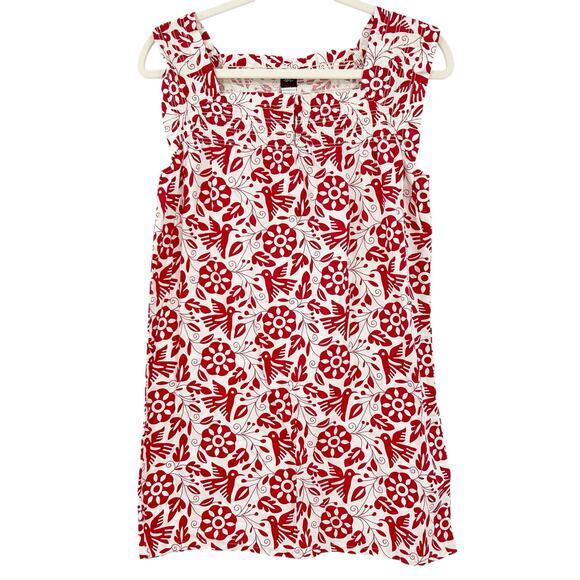 Tea Collection Girls Spring Summer Birds Floral Print Smocked Dress Size 10 - Picture 1 of 6